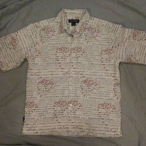 Sean John Boys Button Up Short Sleeve Shirt Size L